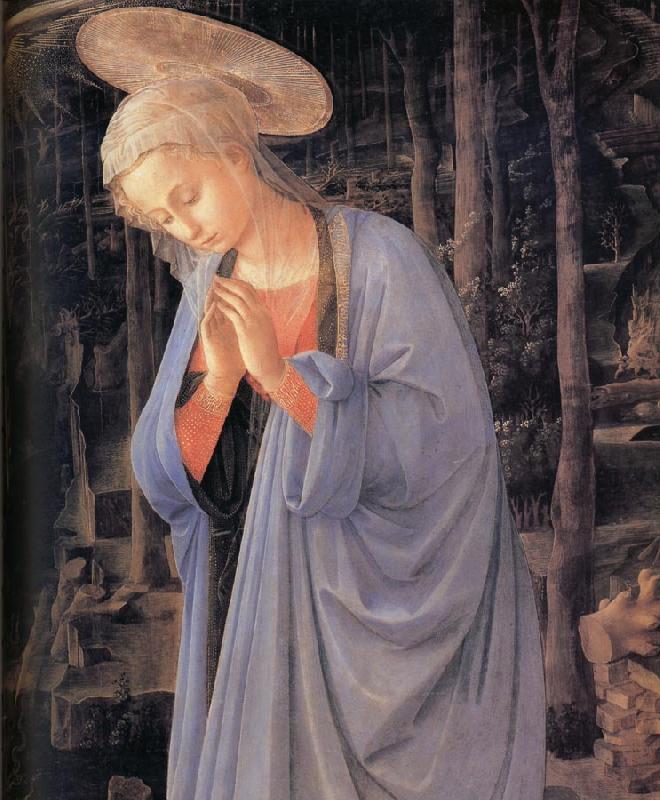 Fra Filippo Lippi Details of The Adoration of the Infant Jesus oil painting picture